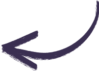 Hand draw arrow pointing at QR code